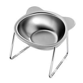 Cuenco metálico elevado