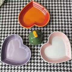 Plato cerámica corazón